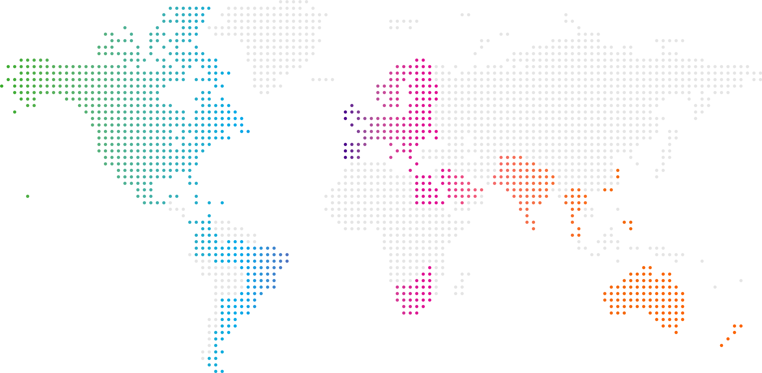 World map highlighting countries with Fiserv office locations
