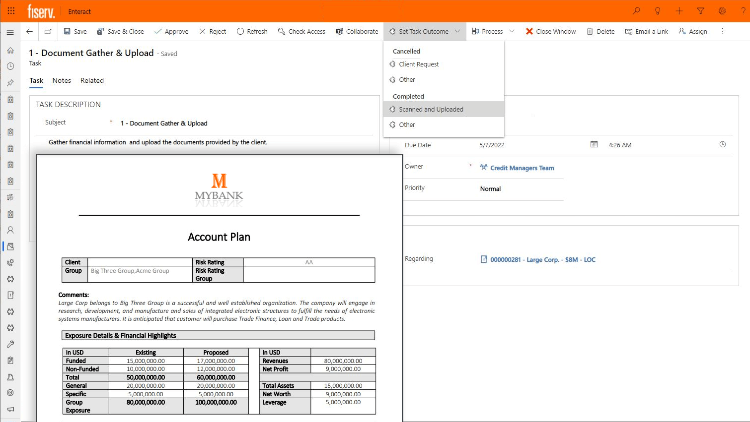 screenshot of Enteract interface