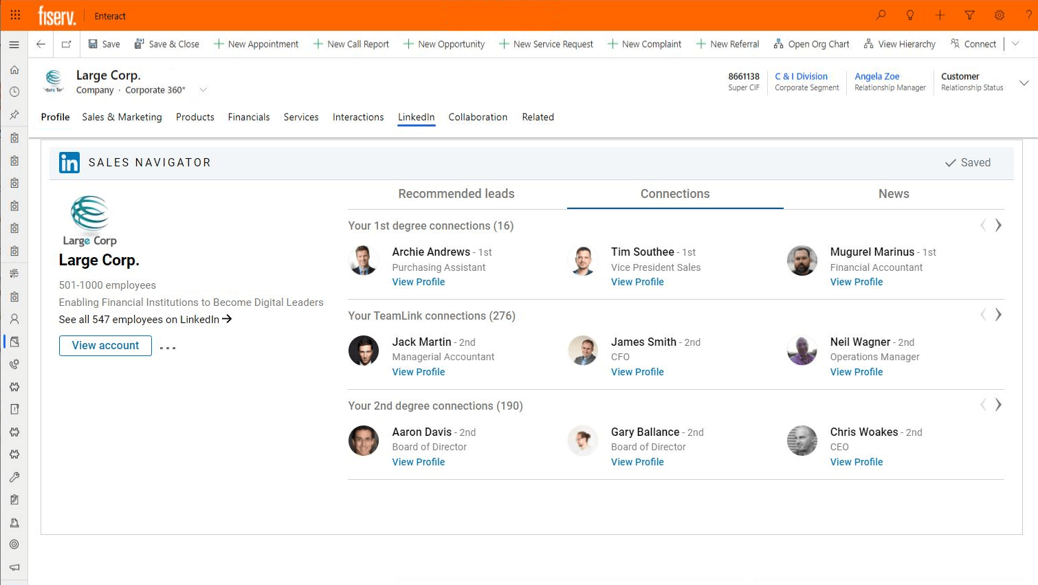 screenshot of Enteract interface