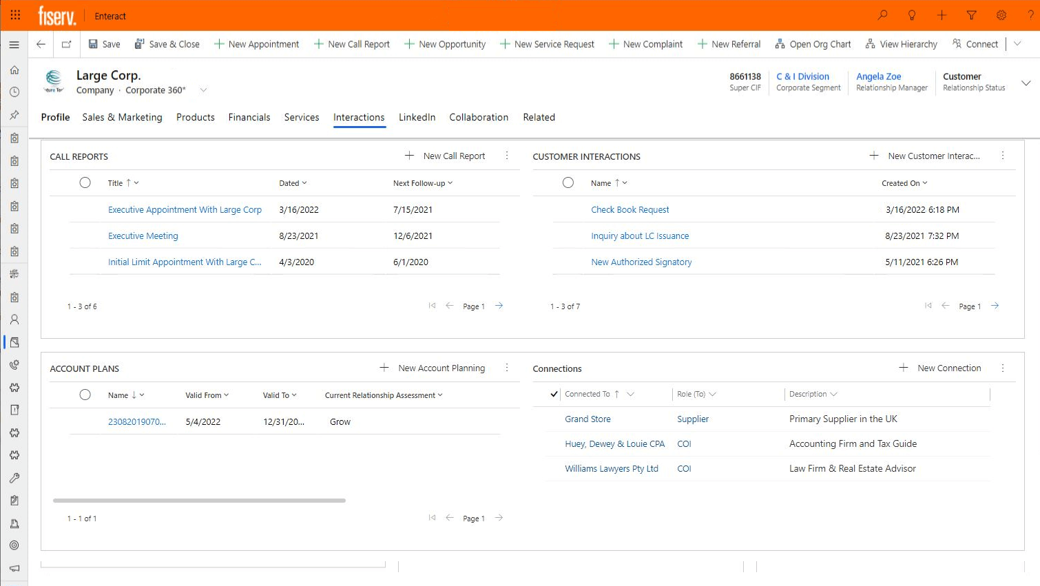 screenshot of Enteract interface