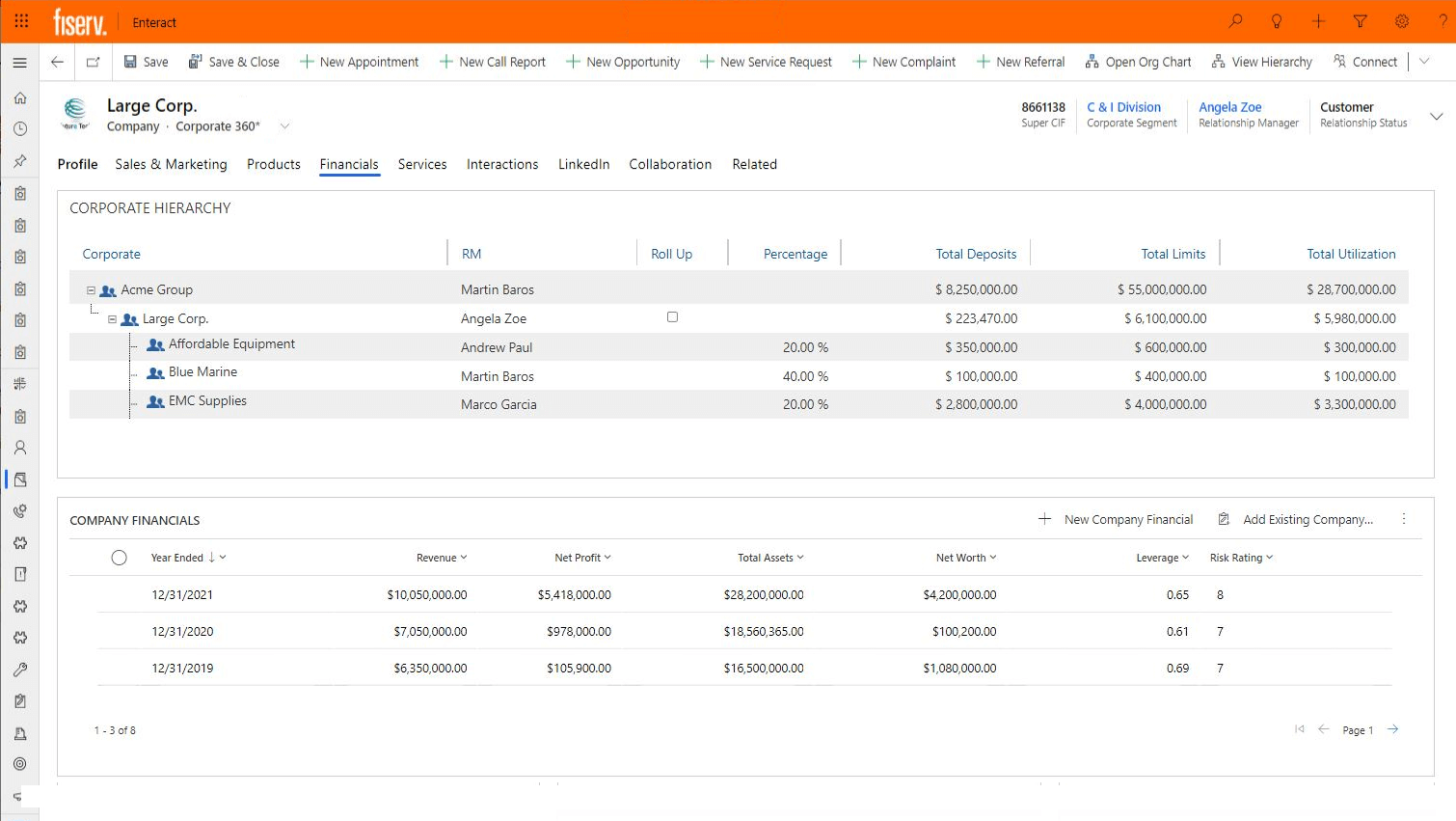 screenshot of Enteract interface