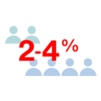 Blue building with two trees icon