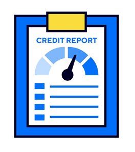 clipboard with credit report