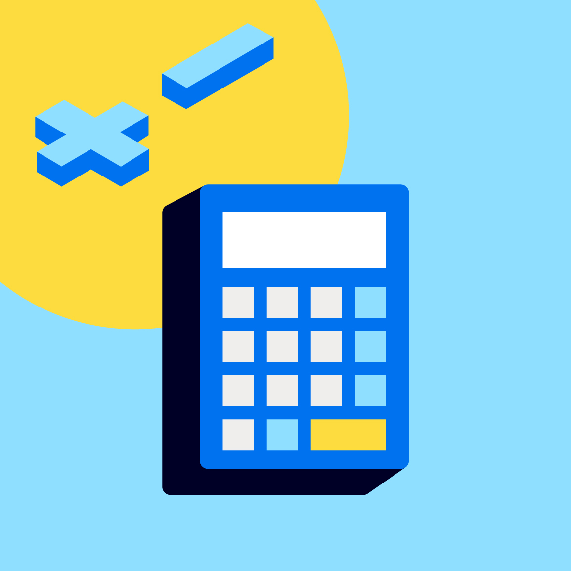 budget tracker calculator graphic