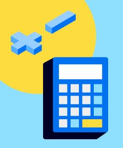 budget tracker calculator graphic