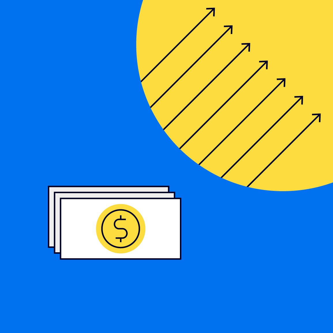 money with arrows pointing away