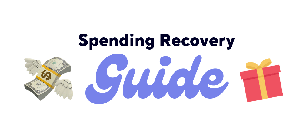 Spending Recovery Guide - animated images of money and gift icons