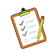 icon of a clipboard with checkboxes