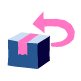 icon of a delivery box with an arrow pointing backwards