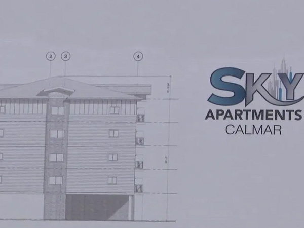 Image of blueprints of the apartments at Calmar