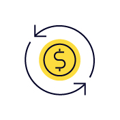 icon - coin with cycling arrows