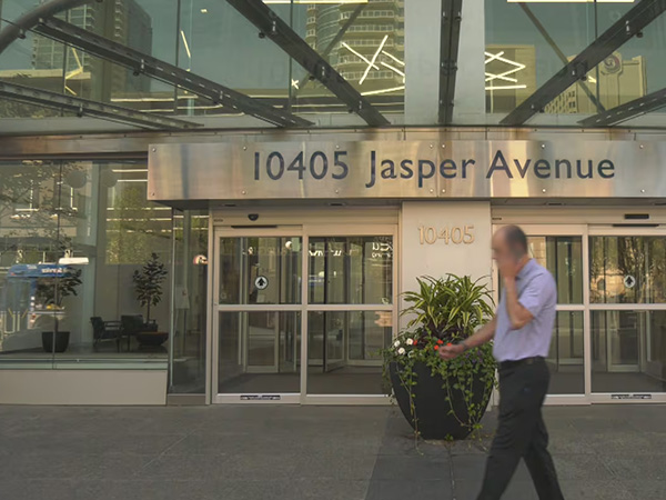 Photo of the front of the building at 10405 Jasper Ave