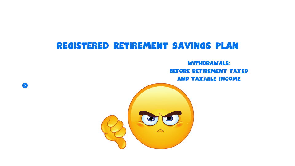 RRSP - Withdrawals before retirement taxed (image of thumbs-down emoji)