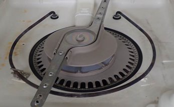 Blue building with two trees icon