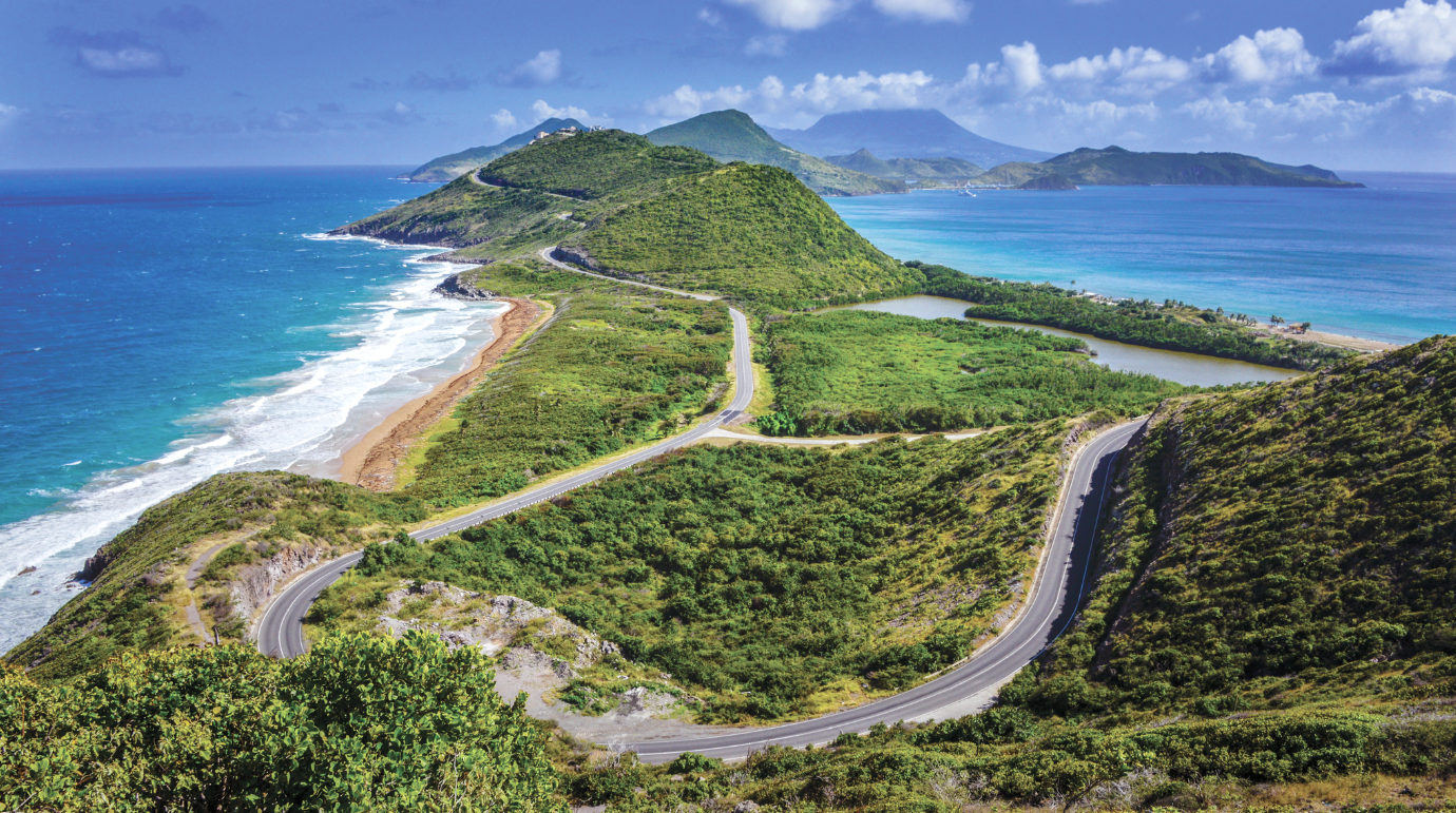 st. kitts island aerial shot
