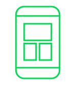 Green smartphone icon