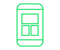 Green smartphone icon