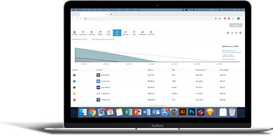 Debt Payoff Forecasting from your desktop computer
