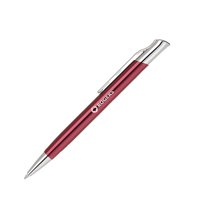 Click action anodized aluminum ballpoint pen