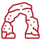 National Park rock arch icon