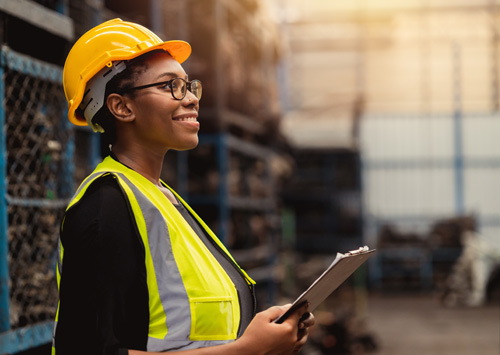 Employees at company lunch