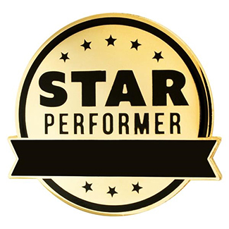 Star Performer Pin – Engravable (C863E)