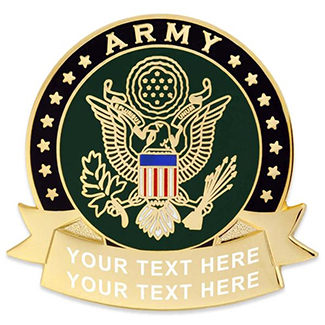 Army Lapel Pin – Engravable (C2026E)