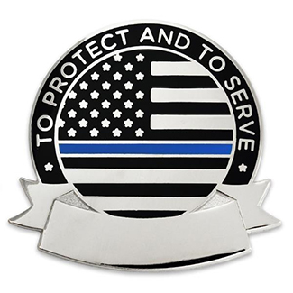 Thin Blue Line Pin – Engravable (C2382E)