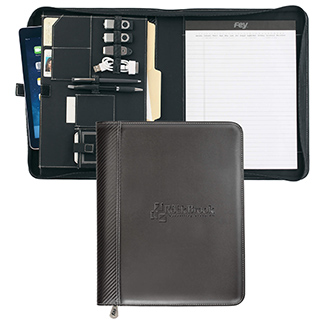 Carbon Fiber Zippered Techfolio (8084)