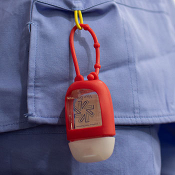 Hand Sanitizer Gel Pocket Bottle W/ Silicone Attachment (HSG-PBS)