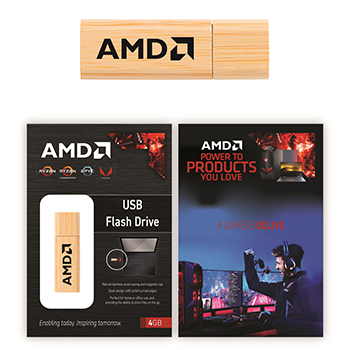 Wood USB 4GB Flash Drive (FDW-4GB-BAM-CU)