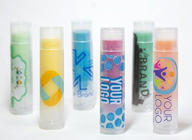 Clear substrate on lipbalms
