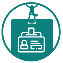 Employee id badge icon