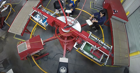 Bags getting screen printed