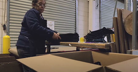 Packages getting boxed up for shipping