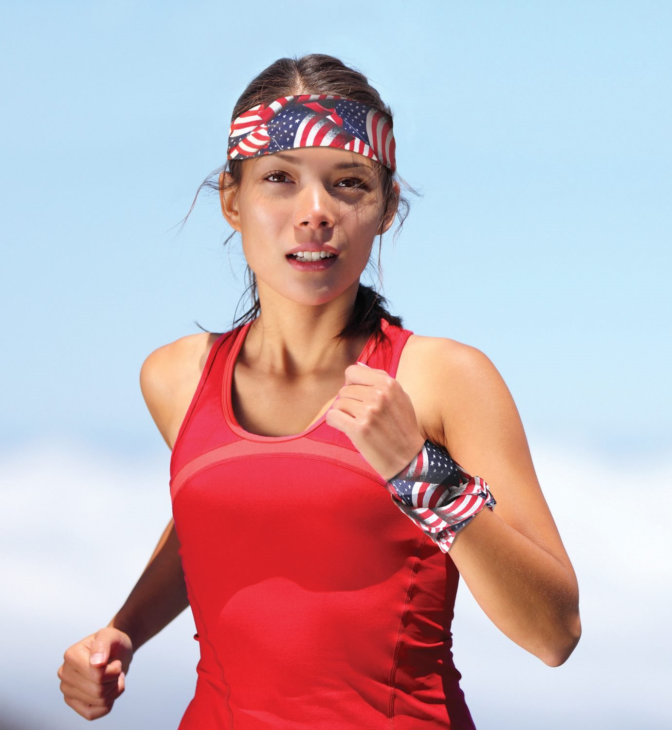 runner with bandana