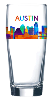 Full printed Austin glass