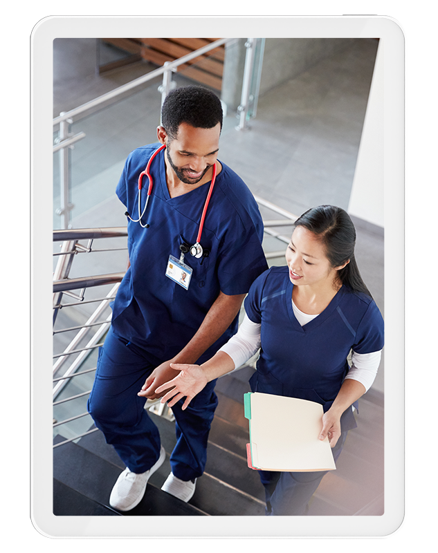 nurses photo displayed on ipad