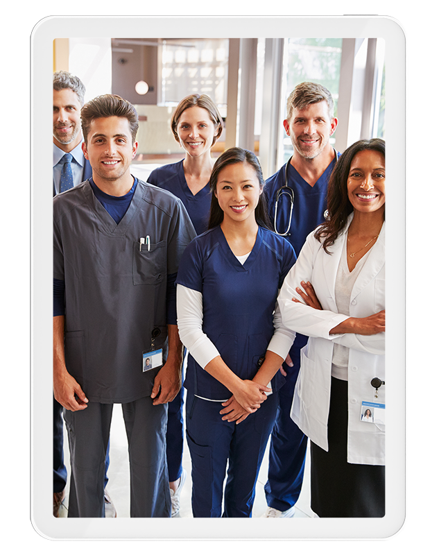 nurses photo displayed on ipad