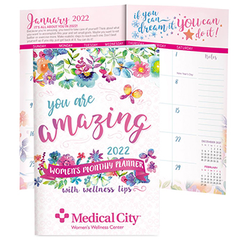 2022 Women's Monthly Planner With Wellness Tips (ITP-2)