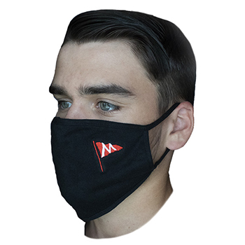 3-Ply Black Cotton Mask with Direct Embroidery (MaskEMB3)