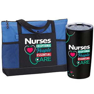 Blue Moreno Tote Bag and Teton Tumbler Gift Set (NT5629B)