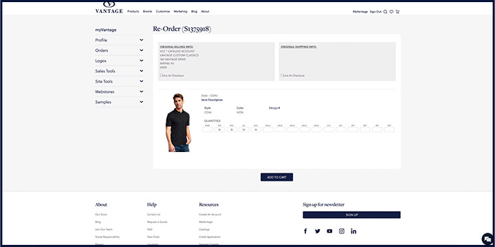 Express Re-Ordering Tool