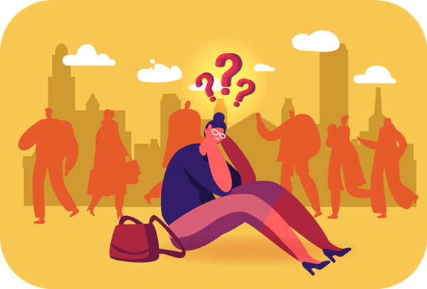 Feeling lost illustration