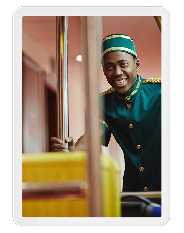 bellhop photo displayed on ipad