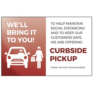 Curbside Pickup Banner Example