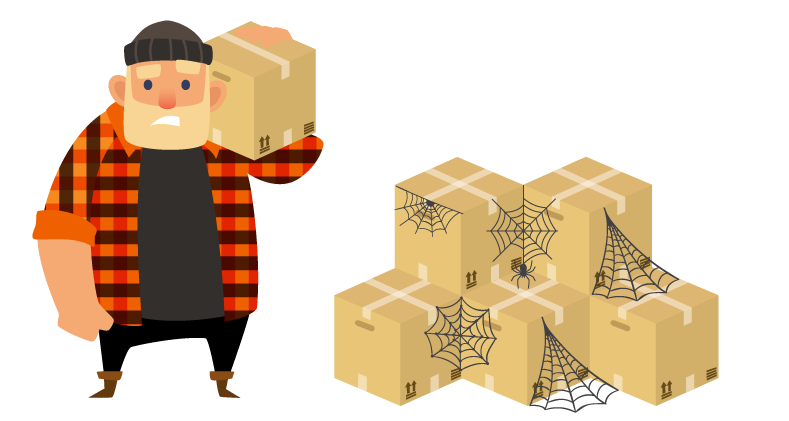 Cobweb Covered packages