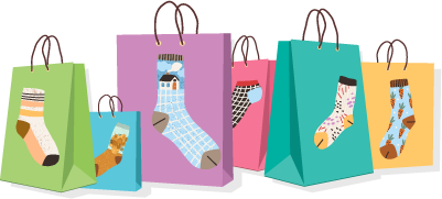 Socks shopping bags