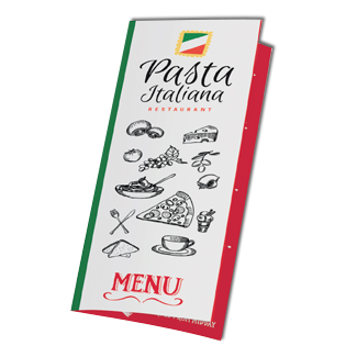 Menu flyer example