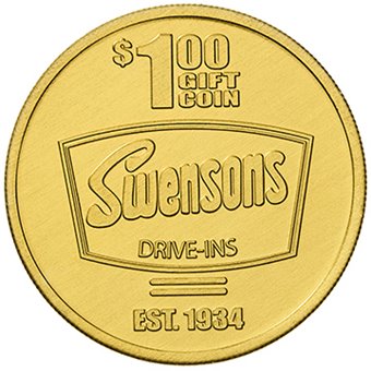 Swesons Drive-In discount promo coin